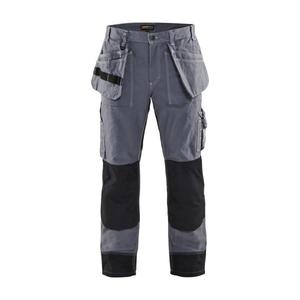 BLAKLADER - 155013709499D120 Pantalones artesanos con bolsillos para rodilleras gris/Negro-PANTALÓN DE TRABAJO EAN 7330509275450 - Product Image 1