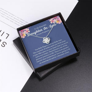 Classic Fashion Stainless Steel Hollow Pendant White Zircon <b>Necklace</b> with Personalized <b>Gift</b> <b>Box</b> & Message Card My Beautiful Girl - Product Image 1