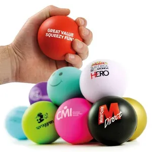 קידום כדורי מתח נגד Pu מותאמים אישית PU צעצועי קווישי כדור מתח עם לוגו למבוגרים וילדים