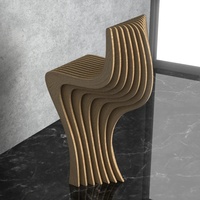Chaise de bar en bois contemporaine, design artistique, tabourets de bar pour îlot de cuisine, sièges élégants, meubles