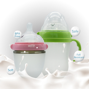 Biberons en Silicone <span class=keywords><strong>Anti</strong></span>-ride pour bébés, 150ml, sans BPA, produit de qualité alimentaire, vente en gros, livraison gratuite - Product Image 5