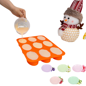 Molde de ratán ovalado de 9 celdas ecológico sin BPA de alta calidad para hacer jabón de baño DIY, jabón hecho a mano, utensilios para hornear, horno y microondas - Product Image 3