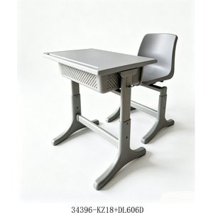 Adjustable Height School Desk And <b>Chair</b> With Blue Top And Metal Frame For Child Use Model 34396-KZ18 - Product Image 5