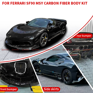 Factory Price Upgrade to MSY Style <b>Car</b> Dry Carbon Fiber Body Kit for Ferrari SF90 Front Rear Bumper Side Skirt Hood BodyKit - Product Image 1