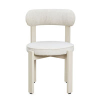 Chaises de salle à manger modernes minimalistes en bois massif, revêtement en similicuir, hauteur fixe, meubles pour la maison, salle à manger, hôtel, appartement