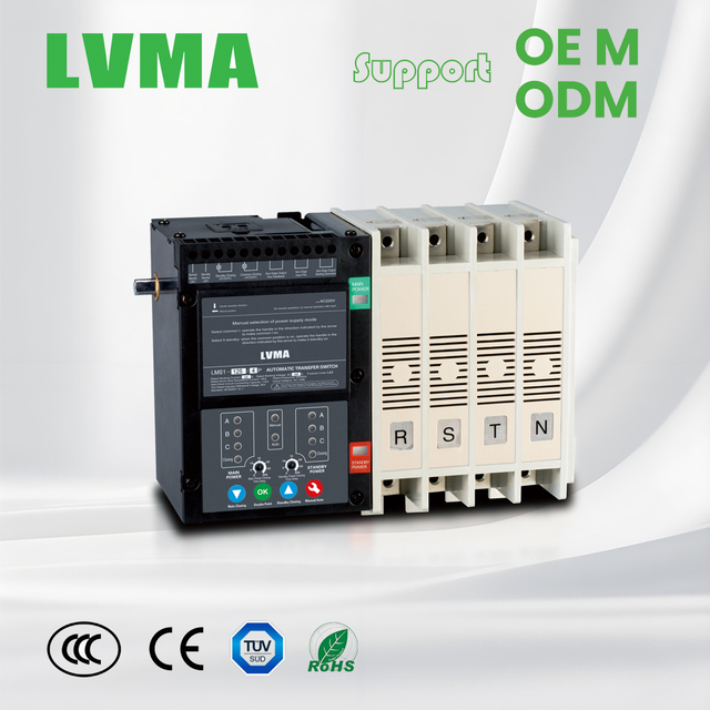 ATS Automatic Transfer Switch LMS1-LA3 63A/125A/250A/630A Electrical Power Changeover Switch for Generator