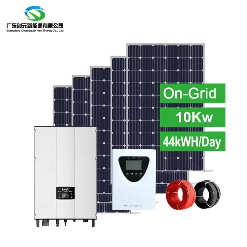 Euストック10kwオングリッドソーラーパワーシステム3相ソーラーパネルシステム10000w家庭用