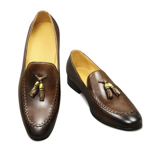 Buon prezzo mocassini da uomo di nuova moda Casual High-End fatti a mano in vera pelle Business <span class=keywords><strong>calzature</strong></span> quotidiane traspiranti abito uomo scarpe - Product Image 4