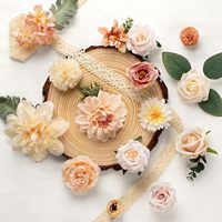 Bouquet de roses artificielles modernes et réalistes en soie parfumée, faites à la main, de qualité supérieure, pour Thanksgiving, Noël, Nouvel An, Pâques, Rentrée scolaire