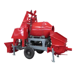 With Hydraulic System PLC Control 30m3/hr Remote Mobile Trailer Diesel Concrete Pump Mixer