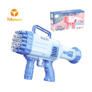 Venta al por mayor al aire libre verano niños automático soplado jabón agua máquina pistolas 32 agujeros cohete eléctrico <span class=keywords><strong>pistola</strong></span> de burbujas juguetes para niños - Product Image 1