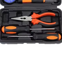 Ensemble d'outils ménagers 9 pièces LL002-0, kit d'outils portables avec boîte de rangement, tournevis, pince, couteau utilitaire pour la réparation et le bricolage à domicile