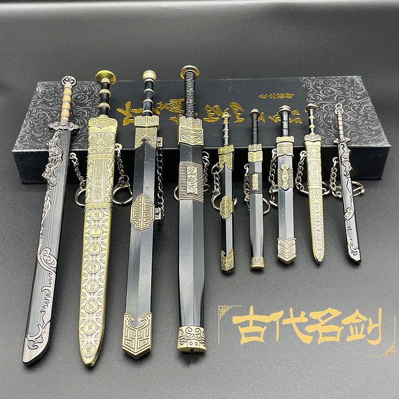 Wowei 12 см и 22 см слово Qin ShiHuang меч мини старинная металлическая модель