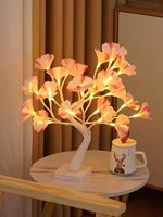 Lampu Pohon Bunga Serat Optik LED untuk Pesta Natal, Thanksgiving, Dekorasi Rumah, Lanskap Dalam Ruangan, Lampu Bercahaya