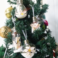 Décoration suspendue d'arbre de Noël de taille personnalisée de haute qualité boule de verre LED pour l'artisanat de fête de mariage
