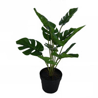 Petit Bonsaï Artificiel Réaliste Monstera Mini Bananier Feuilles Artificielles en Pot 40cm Décoration Mariage Maison