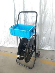 Chariot mobile pour dérouleur de sangles PP, chariot portable pour bobines de sangles avec conteneur à outils pour travaux industriels et autres machines d'emballage - Product Image 4