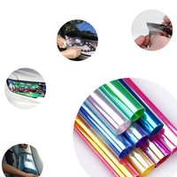 Film pour phares et feux arrière de voiture en PVC translucide changeant de couleur, film teinté noir mat, 30 cm * 9 m
