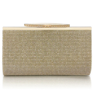 New Women's Rhinestone Gold and <b>Silver</b> <b>Handbag</b> Party <b>Handbag</b> Dinner Shoulder Crossbody Bag - Product Image 1