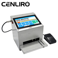 Imprimante jet d'encre intelligente à écran tactile de bureau pour le codage de logos et de codes sur bouteilles, pour l'impression de dates de péremption et de lots