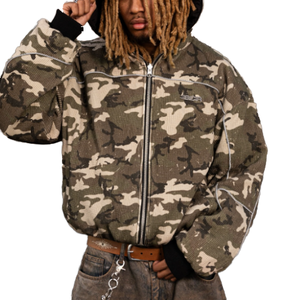 Chaqueta Oversize de Algodón 410gsm para Hombre, Abrigo Casual Grueso y Cálido, Ropa de Calle - Product Image 1