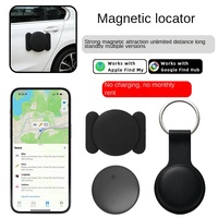 Compatible con Find My, Mini Rastreador, Soporte Magnético para Automóvil Android, Resistente al Agua, Batería Reemplazable, Global