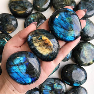 Piedra de labradorita Natural para meditación, piedra de Palma Natural con buen Flash, envío rápido - Product Image 3