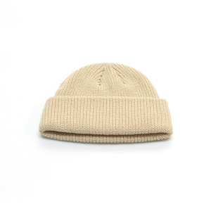 Bonnet personnalisé pour homme en acrylique tricoté plat, chaud pour l'hiver, couleur unie, décontracté, ajustable, avec rivet nœud, pour adulte - Product Image 4