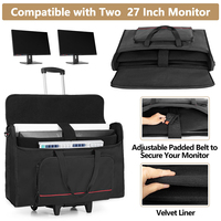 Estuche de Transporte con Ruedas para Monitor de Viaje Personalizado para Monitores de 24-27 Pulgadas con Carro Desmontable, Bolsa Acolchada para Monitor, Televisores y Accesorios