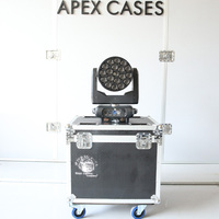 APEX CASES Flight case robuste et ignifuge pour éclairage de scène, conception personnalisée, pour projecteurs Bee Eye Moving Head, avec roues pivotantes de 4 pouces