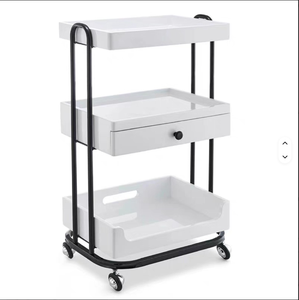 Makeup Saloon Equipment Gold Pink Silver Metal Nail Trolley Case <b>Cart</b> Hair Hairdressing Beauty Salon Trolley - Product Image 4
