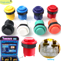 10 boutons d'arcade en plastique de 28 mm par sac, boutons Sanwa avec écrou, bouton poussoir pour console de jeu d'arcade, joystick DIY, marque Yinglucky