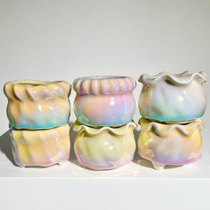 Maceta para Suculentas, Perlada, Iridiscente, Electrochapada, Deslumbrante, Personalizada, Fresca, Transpirable - Product Image 6