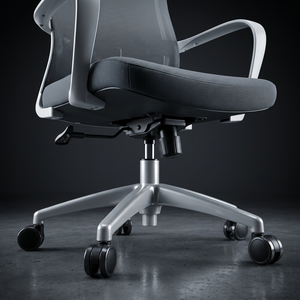 Sedia da Ufficio Ergonomica Moderna di Lusso con Schienale Alto, Altezza Regolabile, Ampio Poggiatesta Integrato, in Rete Grigio Scuro per Casa e Ufficio - Product Image 4