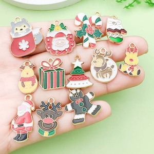 Christmas Alloy Charms Set 30Pcs Cartoon Santa Reindeer Snowman DIY Jewelry Accessories For Bracelets Necklaces Gift - Product Image 2