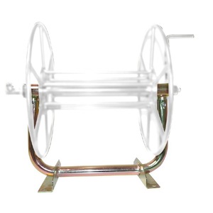 Carrete de manguera de jardín ligero de 100 metros con aspersores suaves de 20 mm de diámetro, técnica de alimentación por agua, soporte horizontal 449134 - Product Image 1