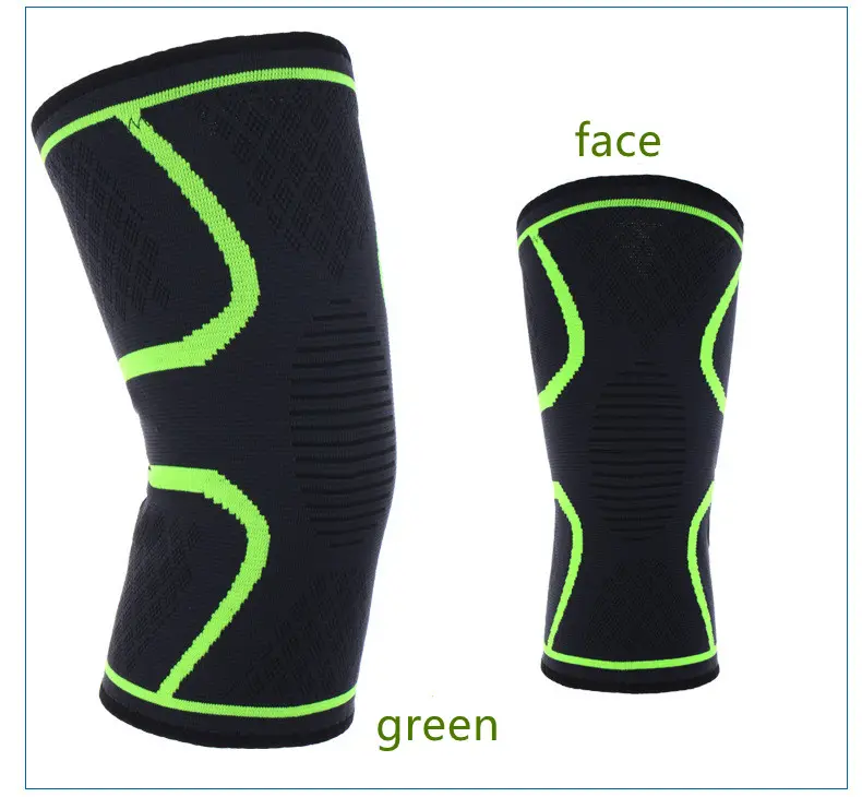 Новый модный вязаный нескользящий компрессионный бандаж на колено для фитнеса