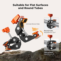 K&F Concept TQ52 22 Inch Magic Gloves Arm Clamp Kit Overhead Desk Camera Mount untuk Ponsel dan Kamera Aksi