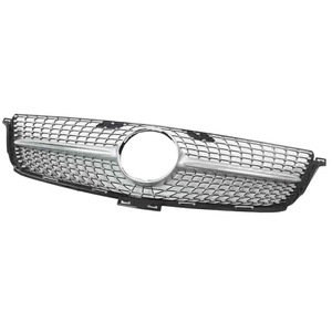 Parrilla Vertical GT Negra Plateada con Diseño de Cielo Estrellado para Mercedes-Benz Clase ML W166, Fabricada en Plástico ABS, Compatible con Parachoques - Product Image 3