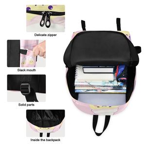 Kawaii Pink Kids Backpack <b>Set</b> with <b>Lunch</b> Bag Cute Donut Ice Cream Print Lightweight School Bags for Girls Kindergarten Preschool - Product Image 3