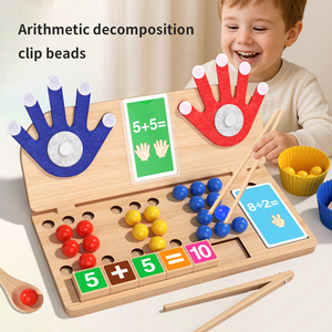 Juguete <span class=keywords><strong>de</strong></span> Madera para Niños, Tablero Cognitivo <span class=keywords><strong>de</strong></span> Operaciones Matemáticas, Conteo Manual, Suma y Resta, Aritmética para Bebés, Educación Matemática - Product Image 3