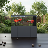Aquarium carré moderne en verre avec filtre de fond automatique pour la décoration du salon