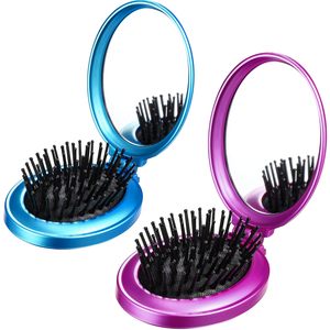 Brosse à cheveux professionnelle pliable de voyage, mini, ronde, démêlante, personnalisable en gros pour femmes et hommes - Product Image 1