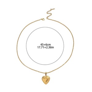 Pendentif cœur gravé avec le mot Allah, médaillon photo gravé, collier album photo - Product Image 6