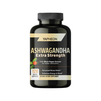 Capsule végétalienne d'Ashwagandha extra forte OEM, extrait de racine 20:1 avec poivre noir, complément alimentaire à base de plantes pour l'équilibre quotidien de l'humeur et du corps