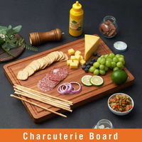 Planche à découper en bois de bambou extra large et épaisse, idéale pour la viande de dinde et le barbecue – Offre spéciale à prix réduit