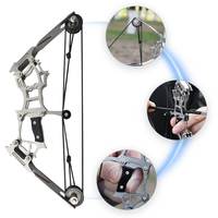 Arc à poulies compact Piaoyu pour la chasse et le tir sur cible, arc à ressort portable en acier inoxydable