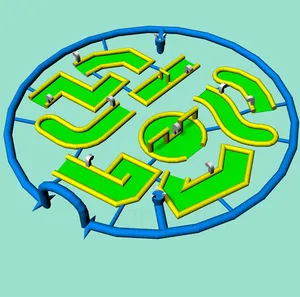 <span class=keywords><strong>Mini</strong></span> piste de <span class=keywords><strong>golf</strong></span> gonflable géant, 9 trous, 16m de diamètre, pour enfants - Product Image 1