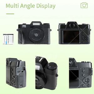 กล้องดิจิตอล DSLR แบบมิเรอร์เลส HD Retro 4K สำหรับนักเรียน ใช้งานกลางแจ้ง พร้อมซูมดิจิตอล 16 เท่า และรองรับการ์ด TF - Product Image 5