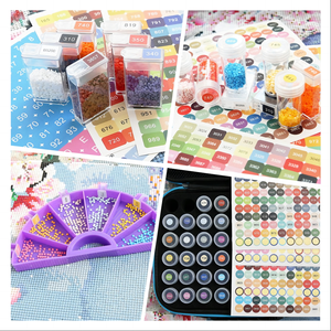 LS clásico nuevo DMC447 etiqueta cuadrada Color cartón diamante pintura Color pegatina papel punto <span class=keywords><strong>de</strong></span> cruz Etiqueta número <span class=keywords><strong>carta</strong></span> pegatina - Product Image 6